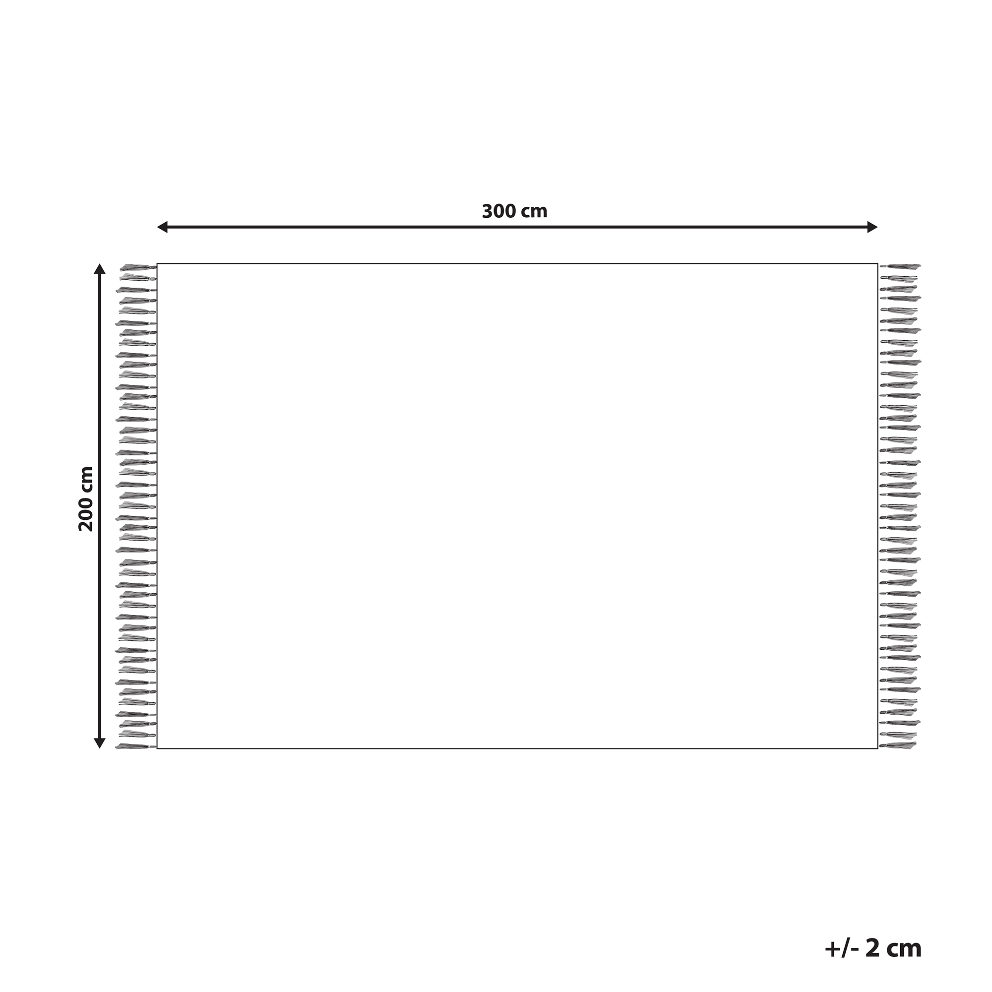 Matta APARAN Beige 200 x 300 cm Kelim Bomull
