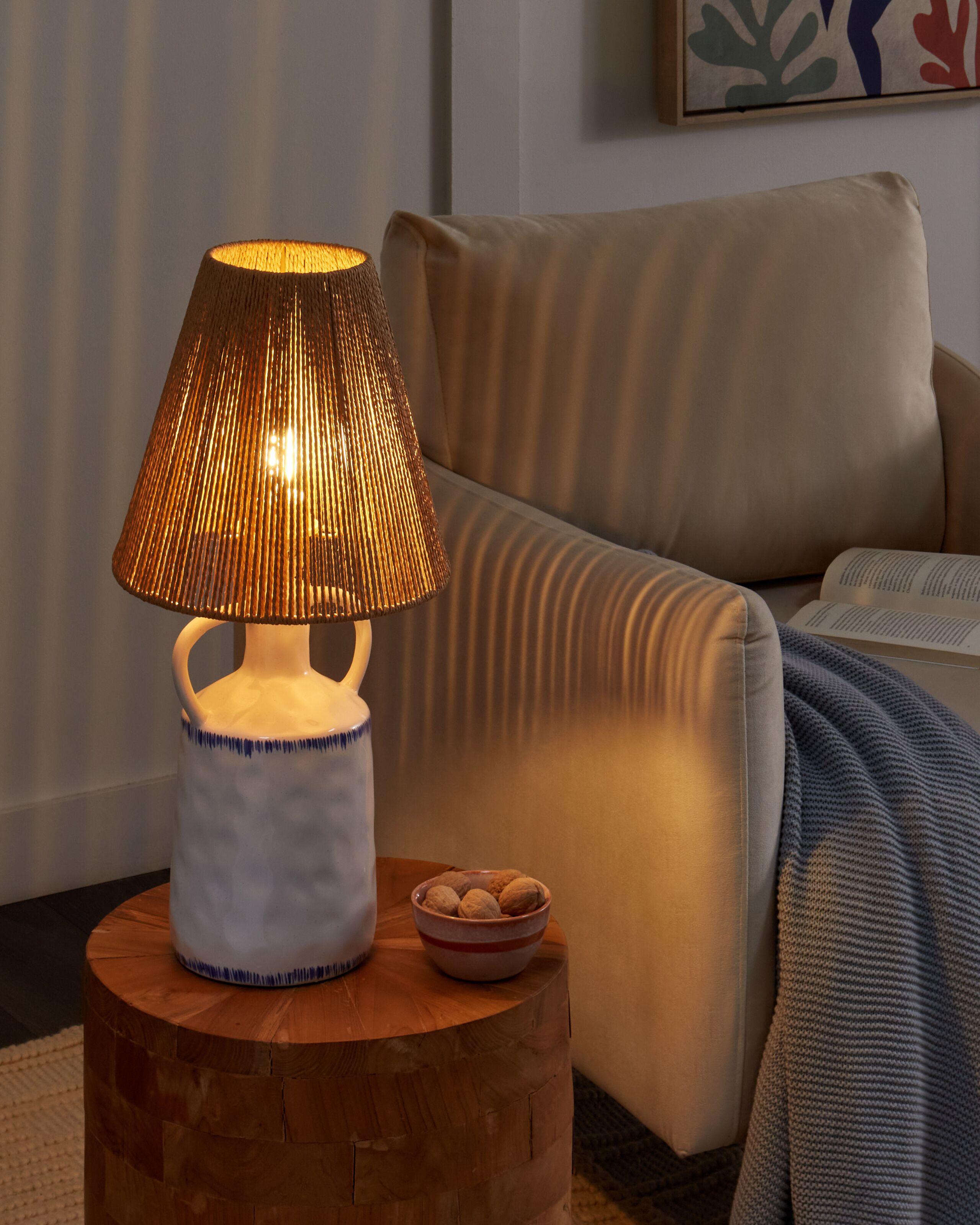 Bordslampa LARISSOS Keramik Vit