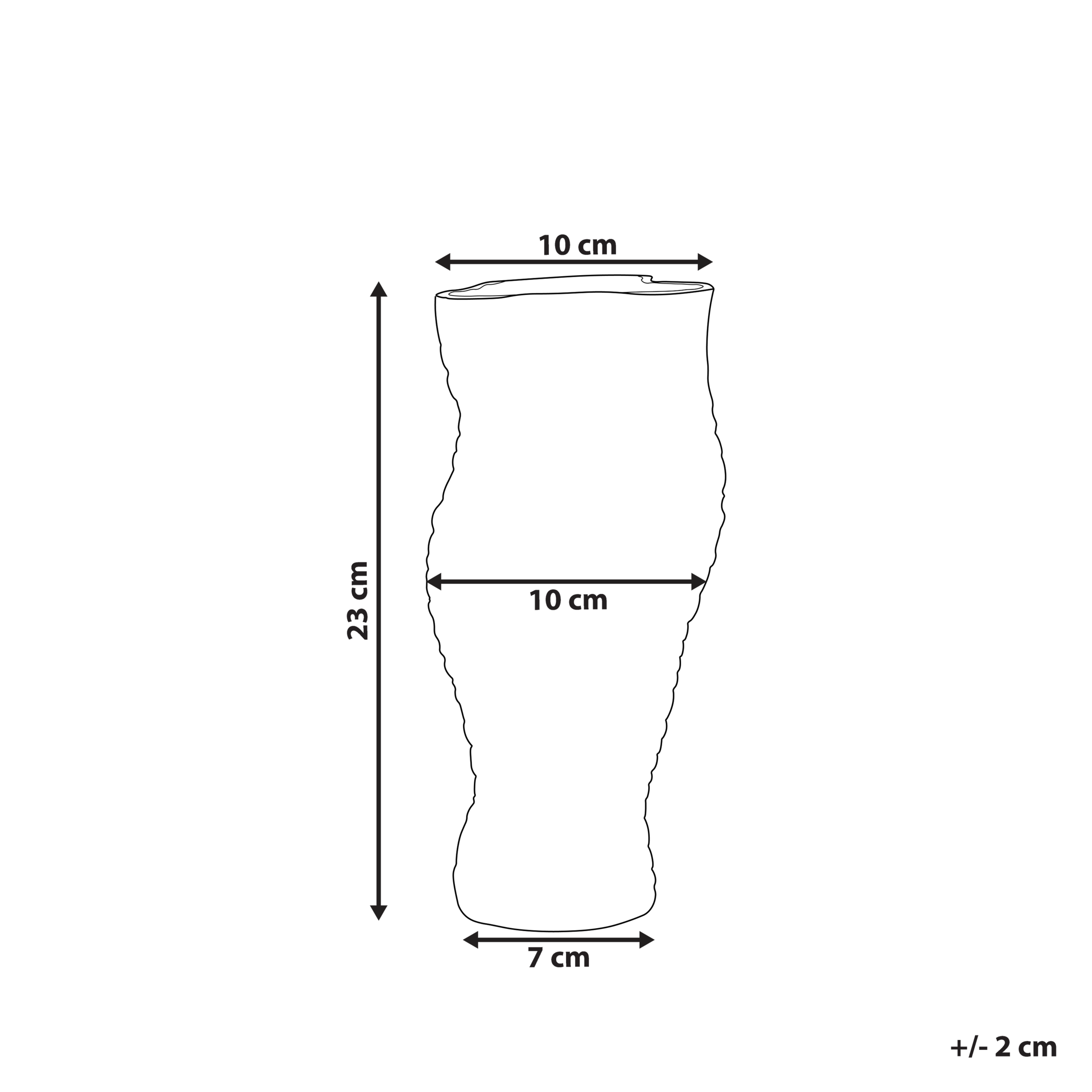 Blomvas ELATOS 23 cm Glas Transparent