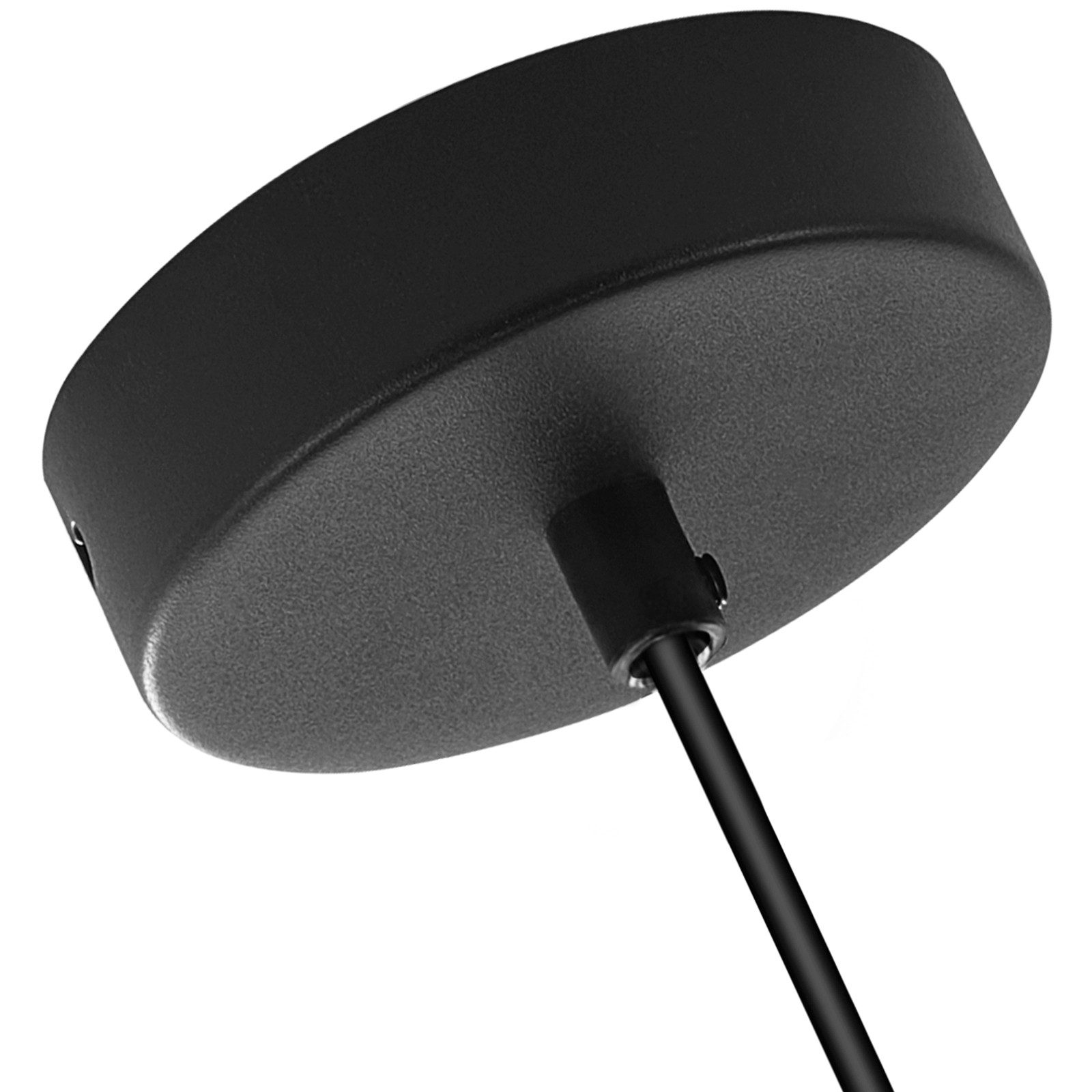 NETTLIFE Vintage - pendellampa, 1 låga, svart, höjdjusterbar, E27