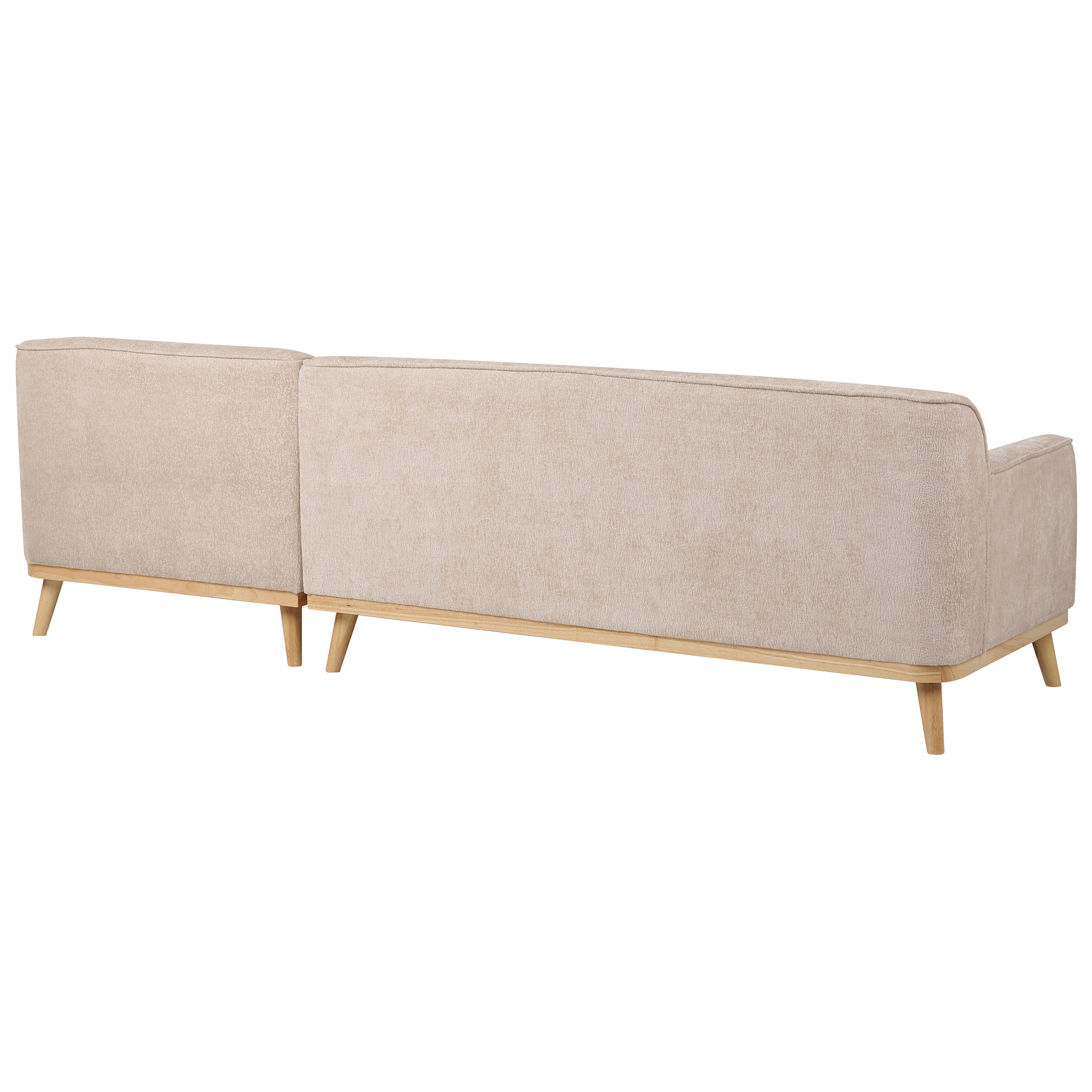 Hörnsoffa 3-sits SIMOS Chenille Beige Vänstervänd
