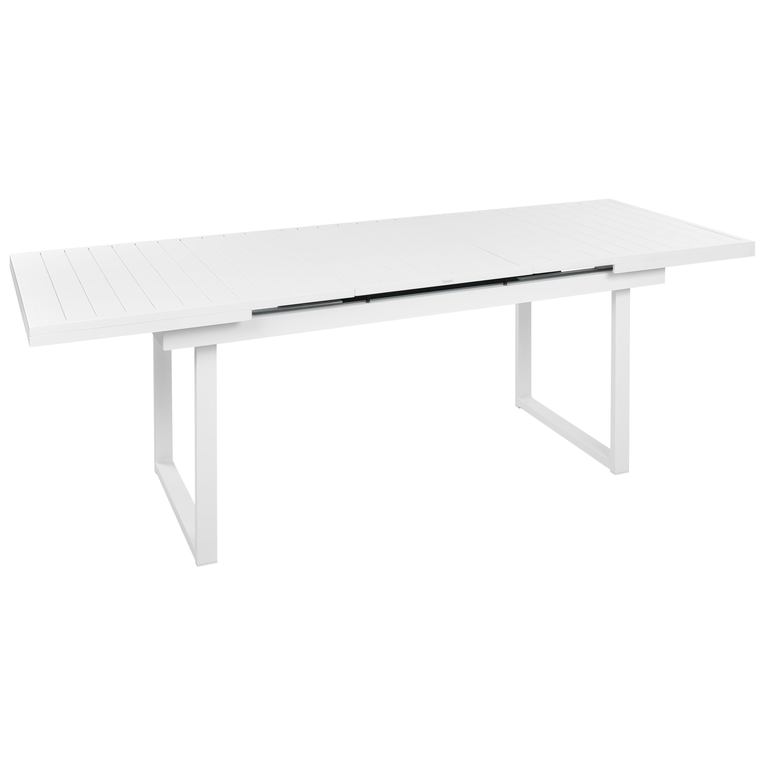 Utdragbart trädgårdsmatbord VALCANETTO 180/240 cm 90 cm Metall Vit