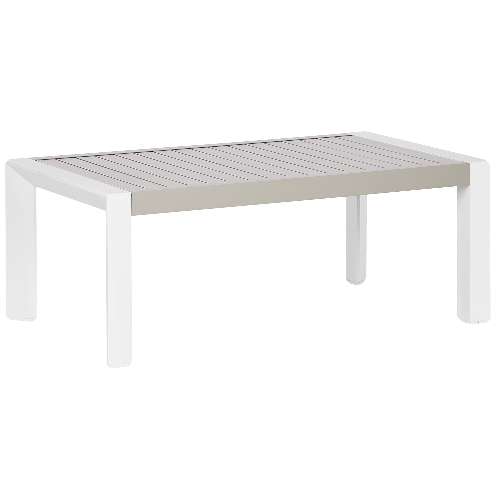Trädgårdsmatbord CASTELLA 120 cm 70 cm Metall Taupe