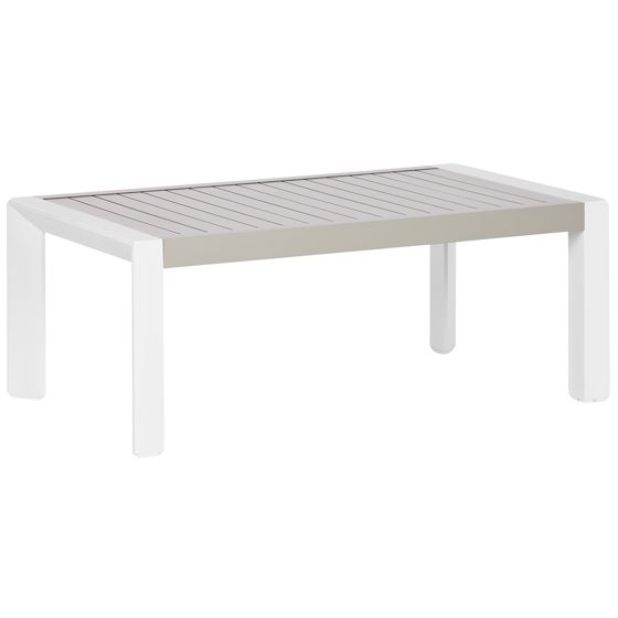 Trädgårdsmatbord CASTELLA 120 cm 70 cm Metall Taupe