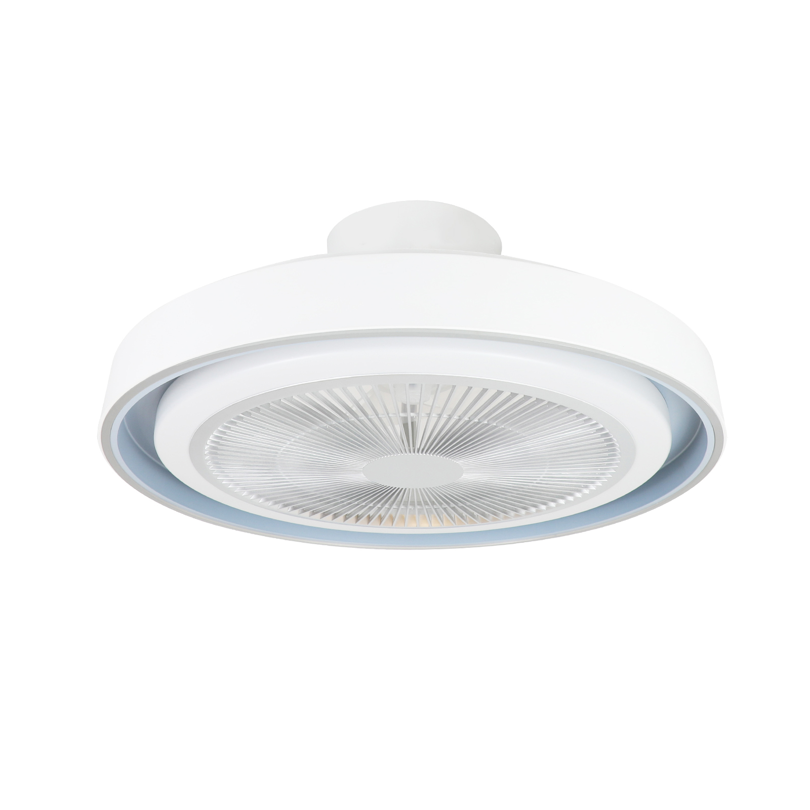 NETTLIFE - takfläkt, med LED-belysning och fjärrkontroll - modern taklampa, tyst, dimbar, 5-bladig lampa