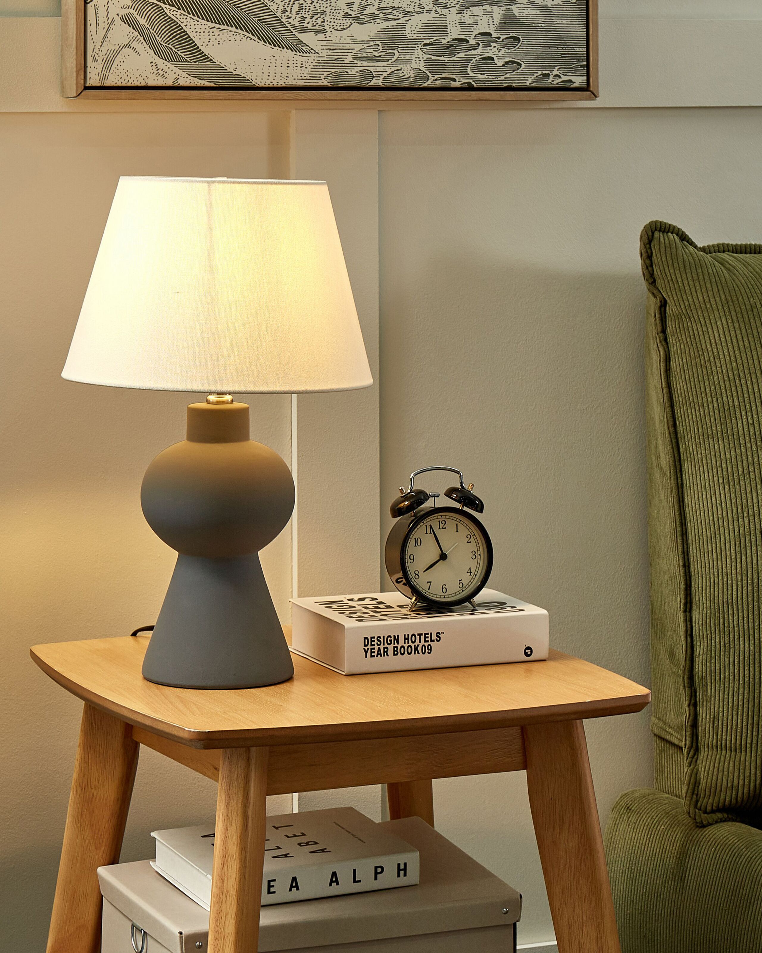 Bordslampa FABILOS Keramik Grå