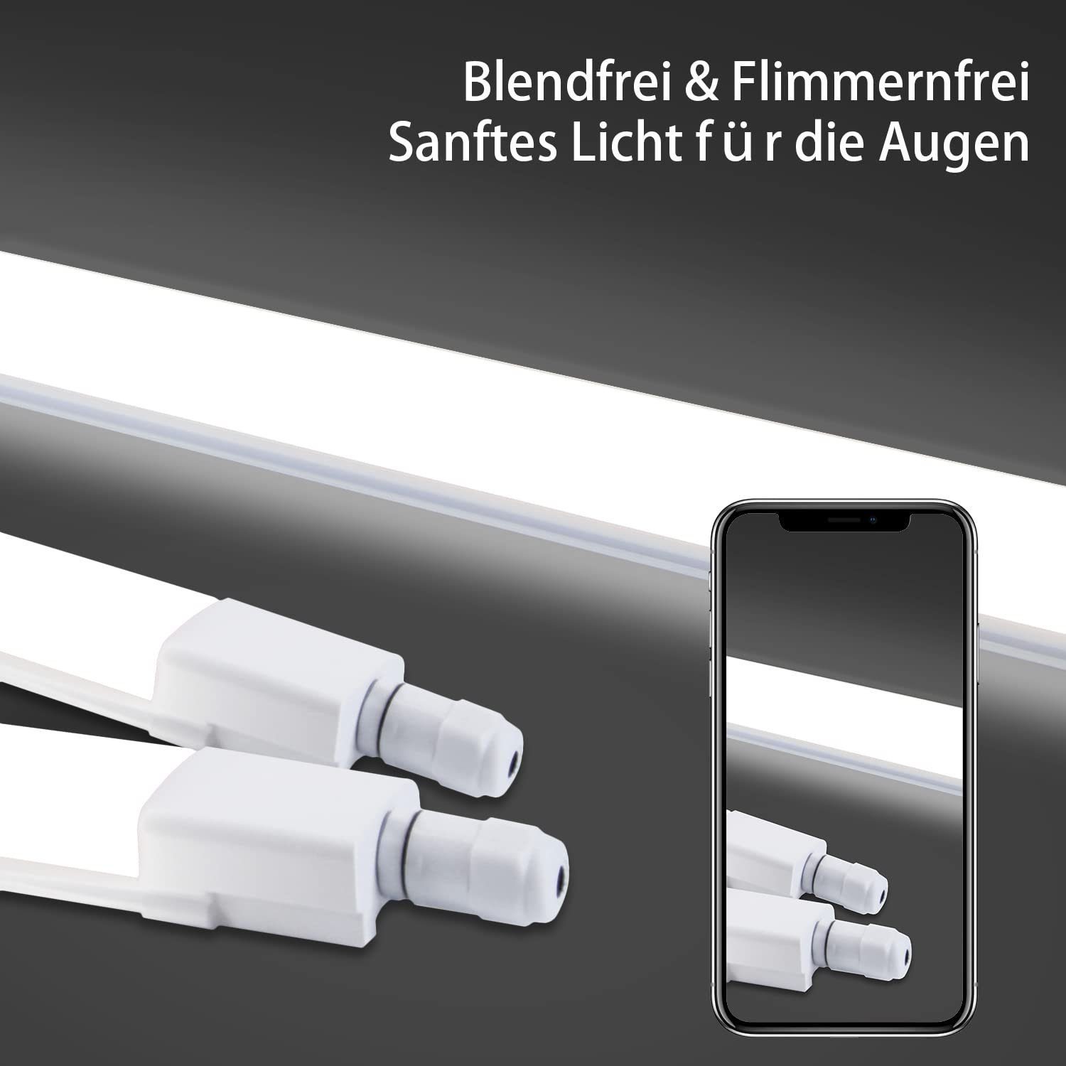 NETTLIFE LED - taklampa, 120 cm, för våtutrymmen, 36 W, IP65, neutral, vit, 4000 K