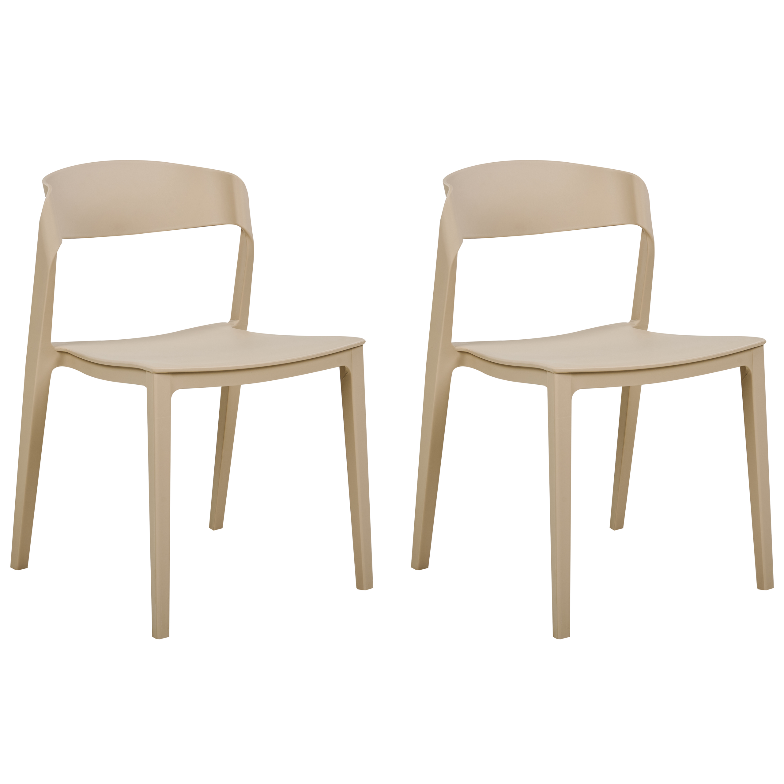 Set med 2 matstolar SOMERS Beige