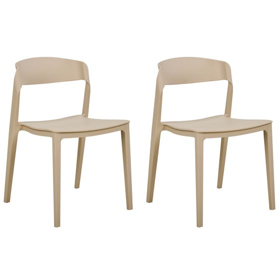 Set med 2 matstolar SOMERS Beige