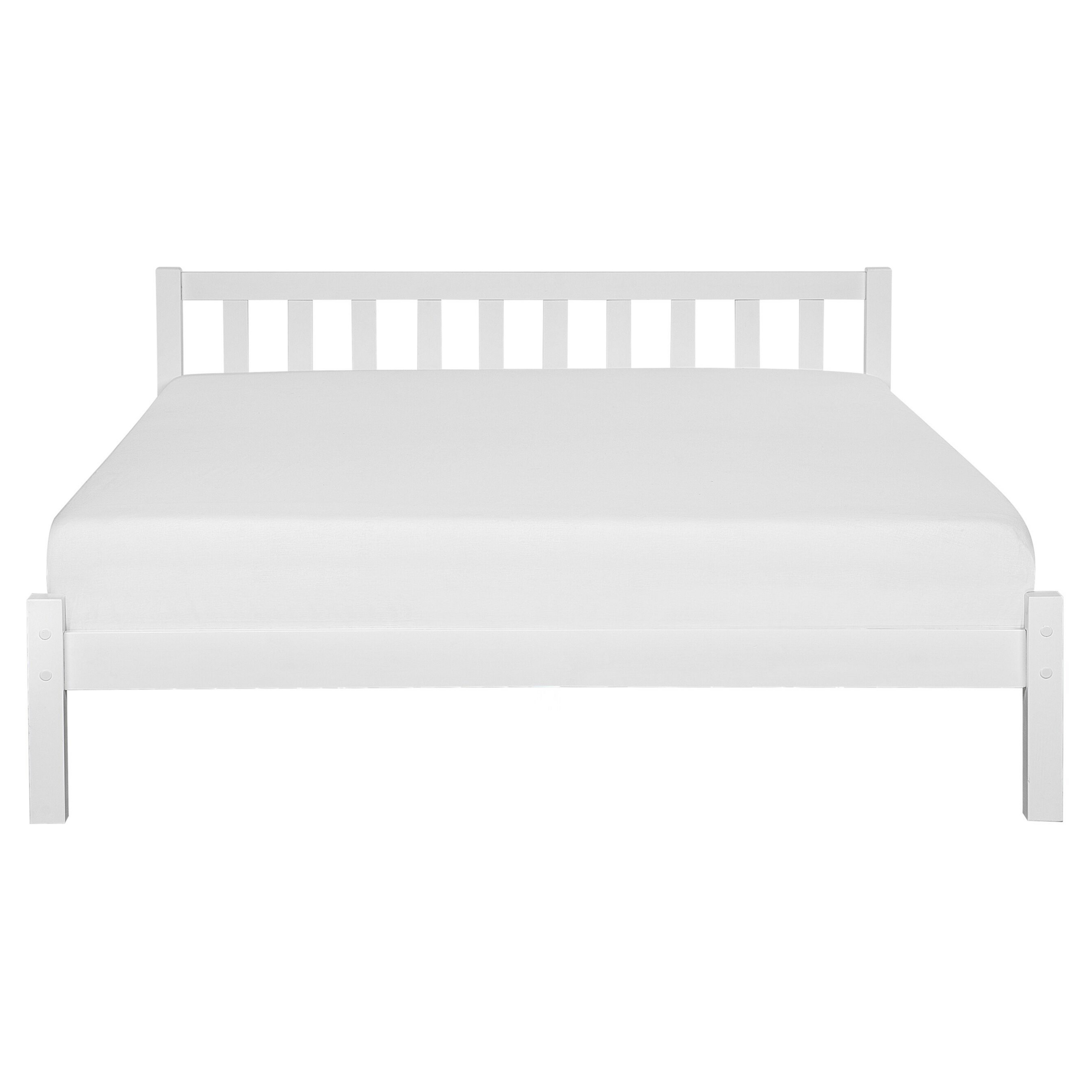 Säng med lamellram Furu FLORAC 160 x 200 cm Vit