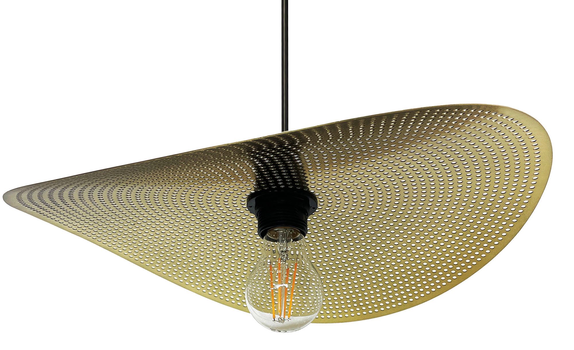 TOOLIGHT hängande taklampa APP1470-1CP Svart/Borstat guld 40x38x10cm