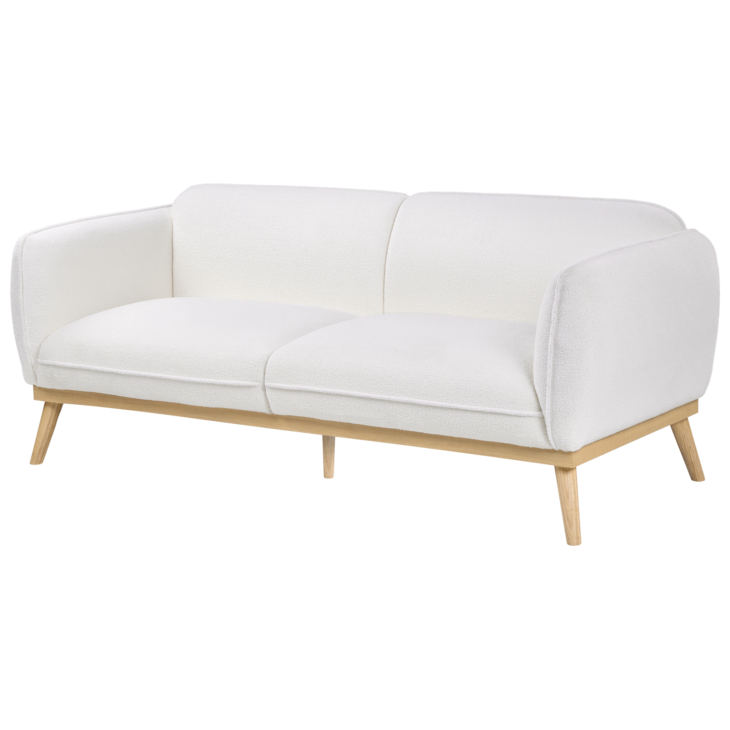 Soffa 3-sits LJUNG Bouclé Vit
