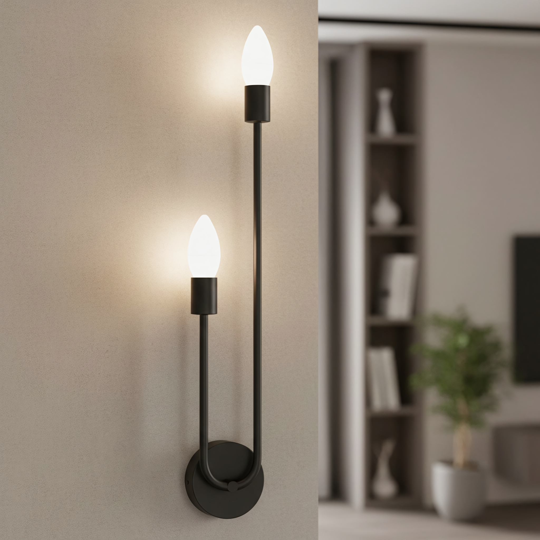 TOOLIGHT vägglampa APP1147-2W Svart 4,5x10x51,5cm