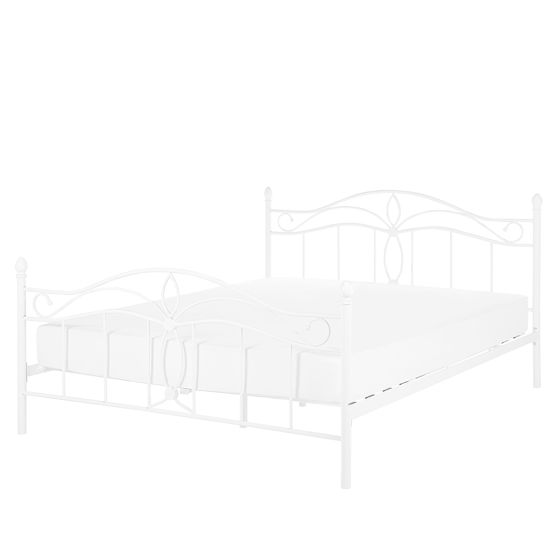 Säng med lamellram Metall ANTLIA 140 x 200 cm Vit