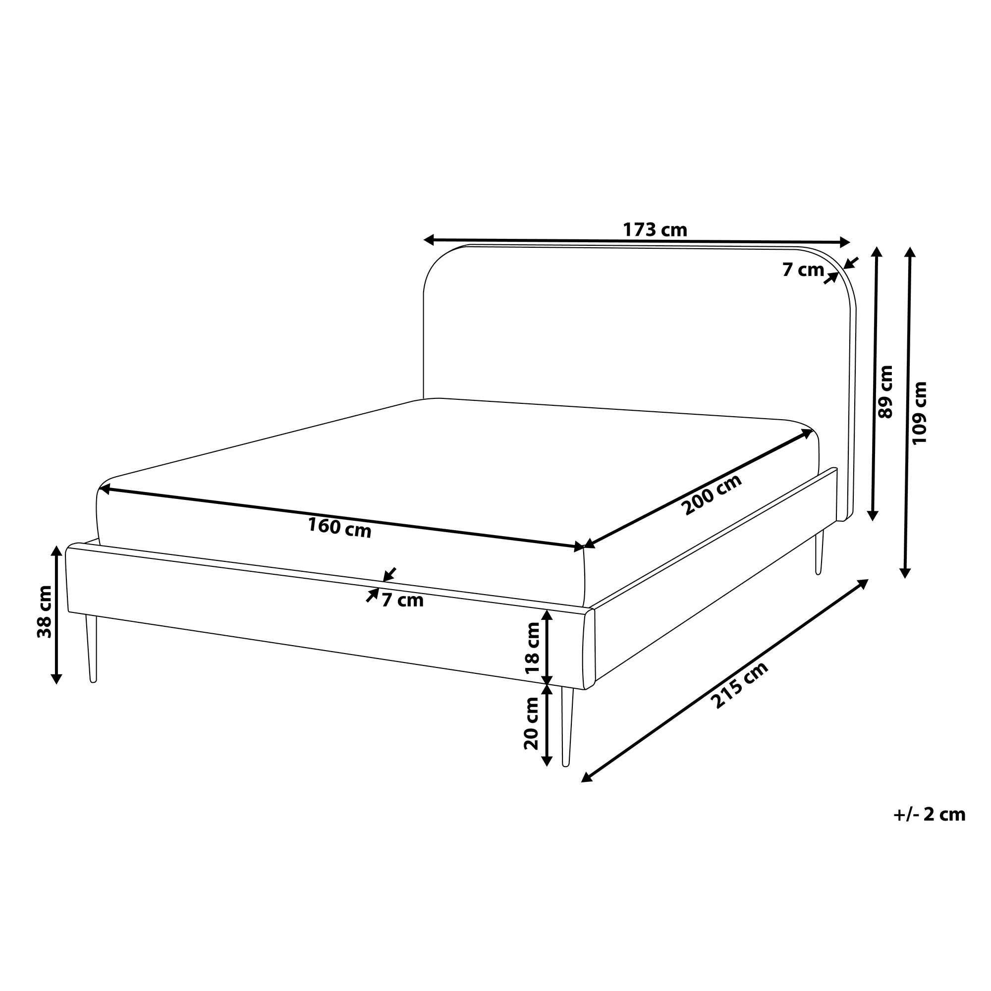 Säng med lamellram Sammet FLAYAT 160 x 200 cm Gul