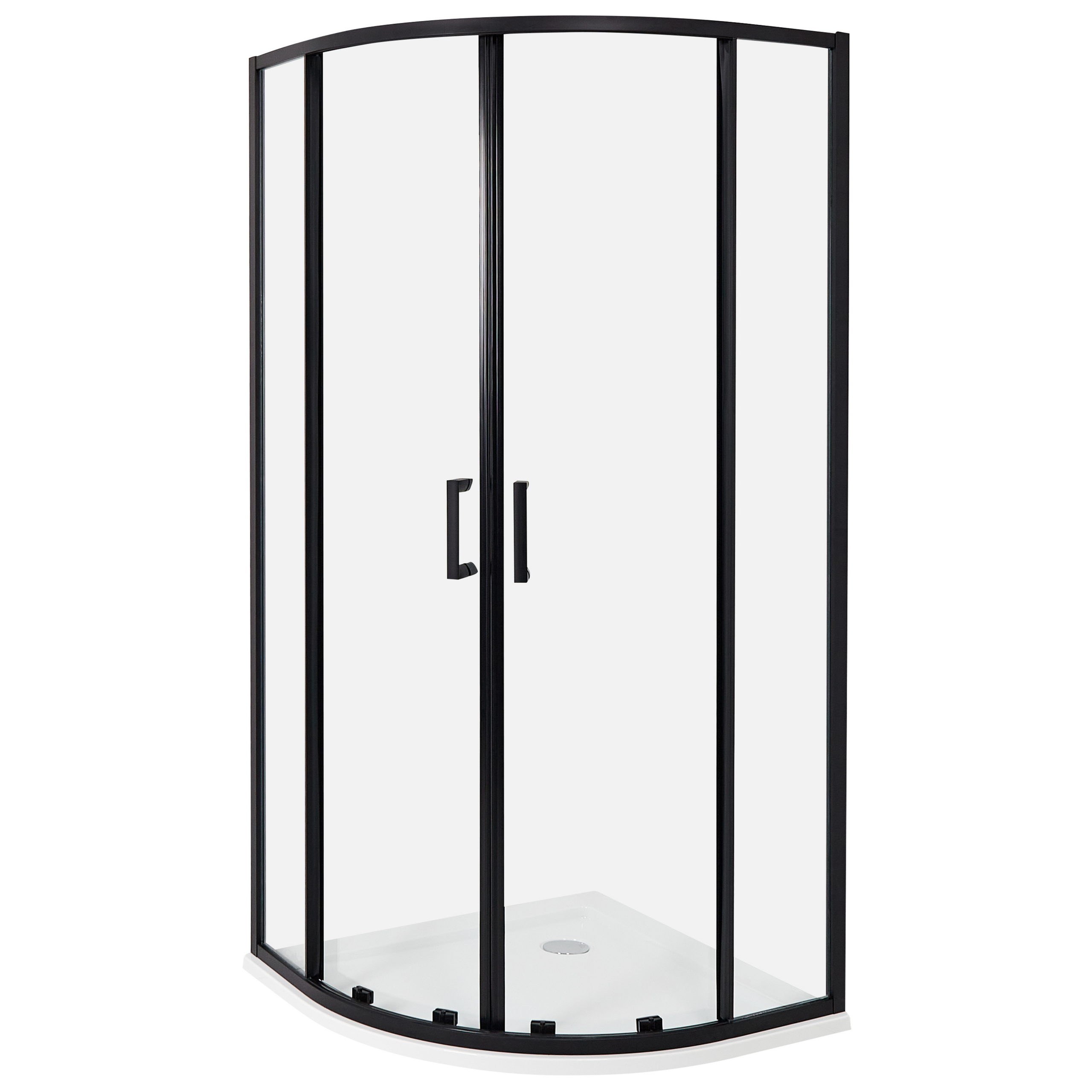 Duschväggar JUKATAN 900 x 900 x 1850 mm Svart