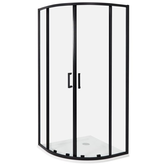 Duschväggar JUKATAN 900 x 900 x 1850 mm Svart
