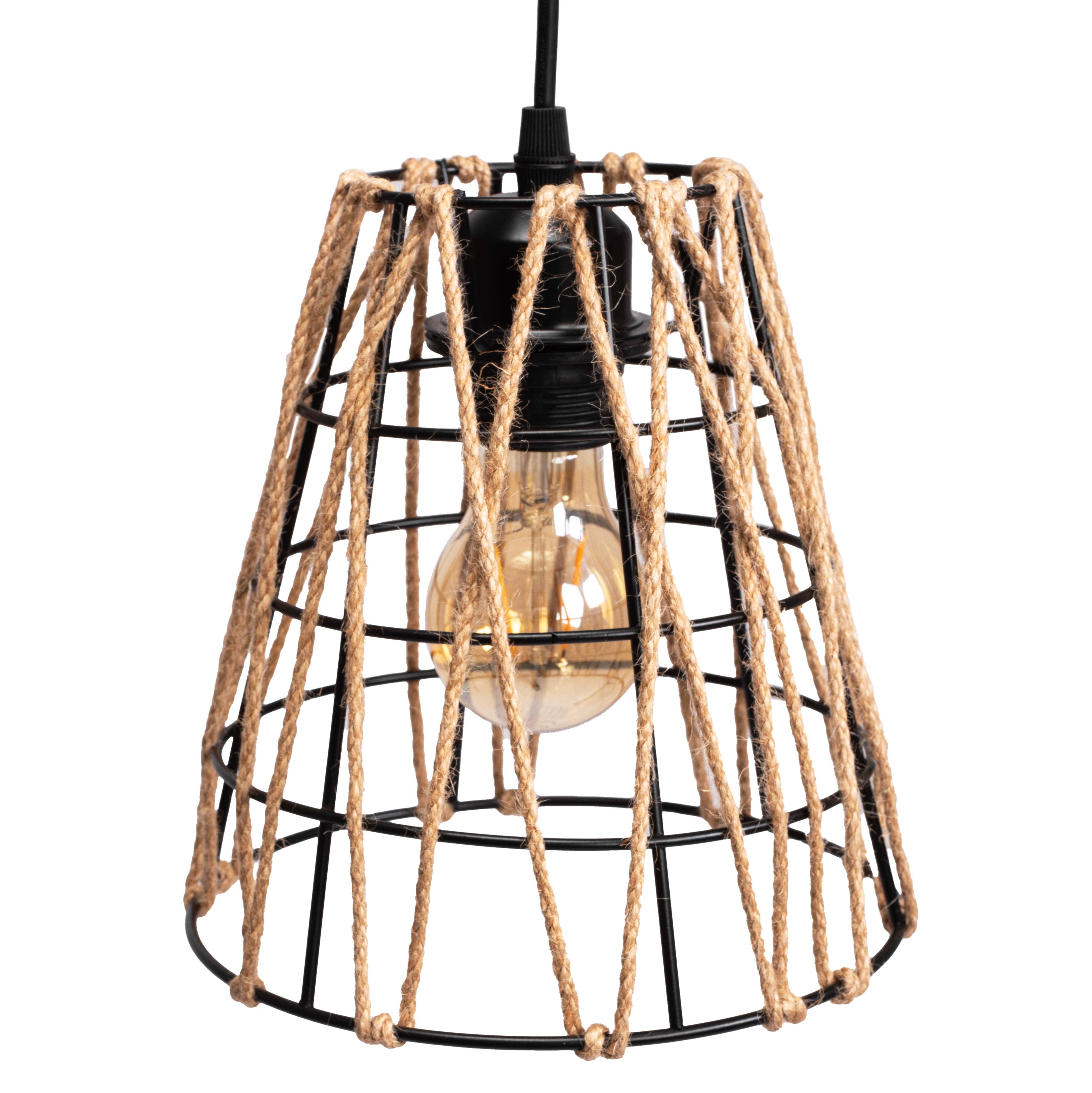 TOOLIGHT hängande taklampa APP1318-1CP BOHO Brun 10x19,5x20cm