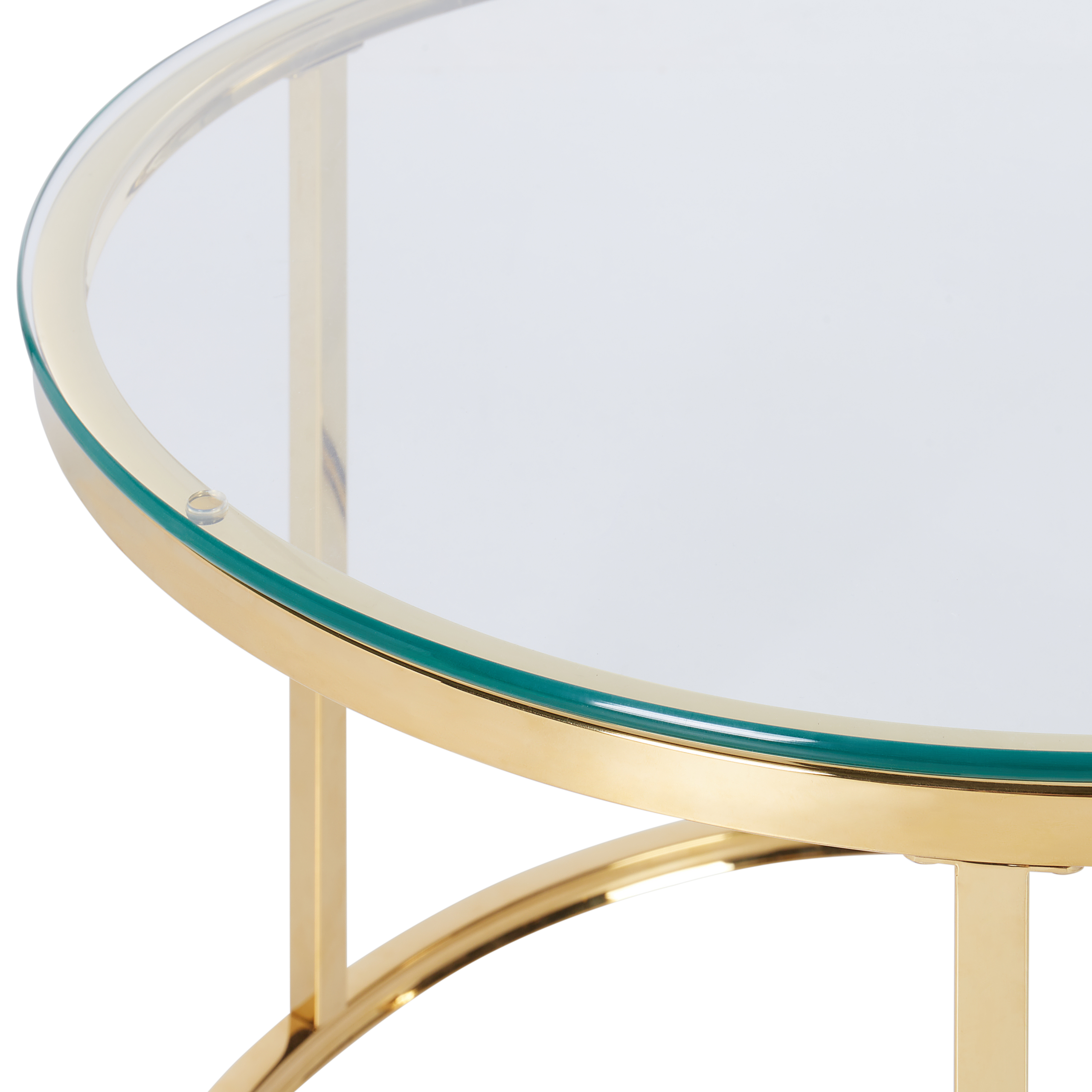 Set med 2 soffbord GRANGE Härdat glas Guld