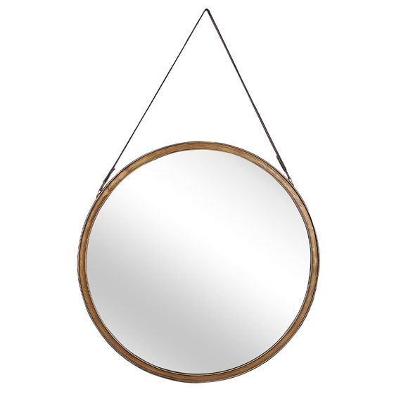 Väggspegel AUTUN 60 cm 60 cm Metall Guld