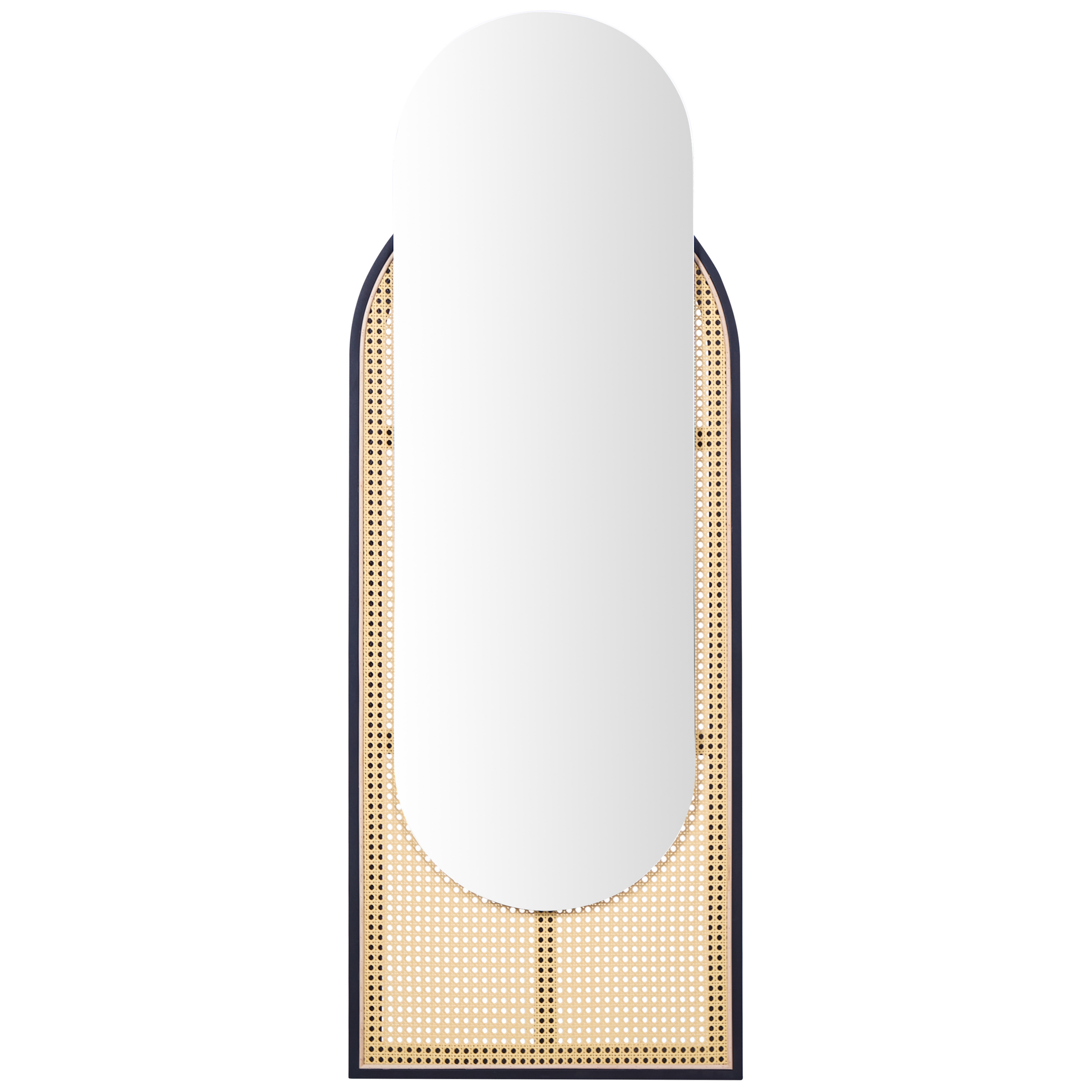 Väggspegel NEVERS 53 cm 143 cm Konstrotting Naturlig
