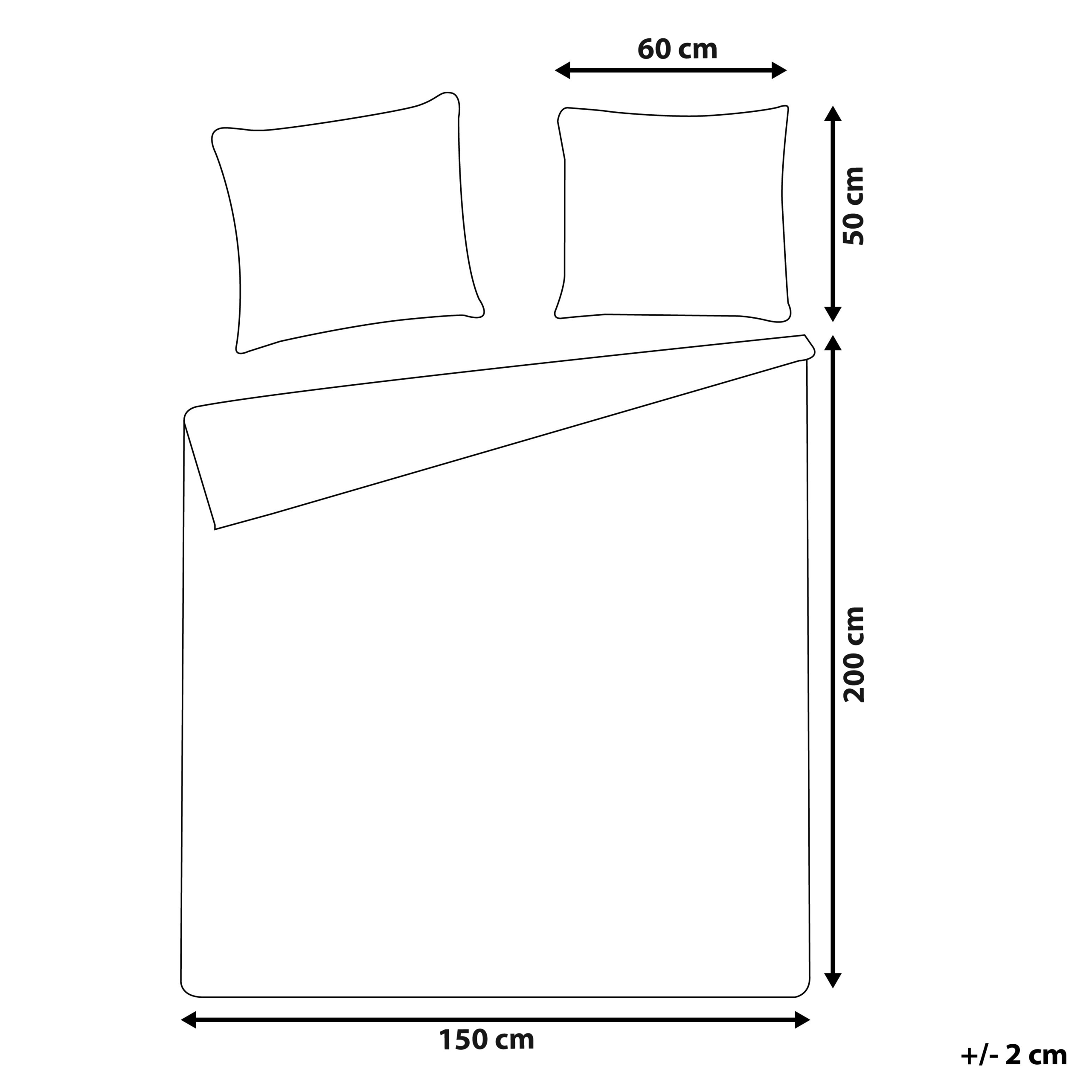 Påslakanset PARKROSE 150 x 200 cm Bomullssatin Svart