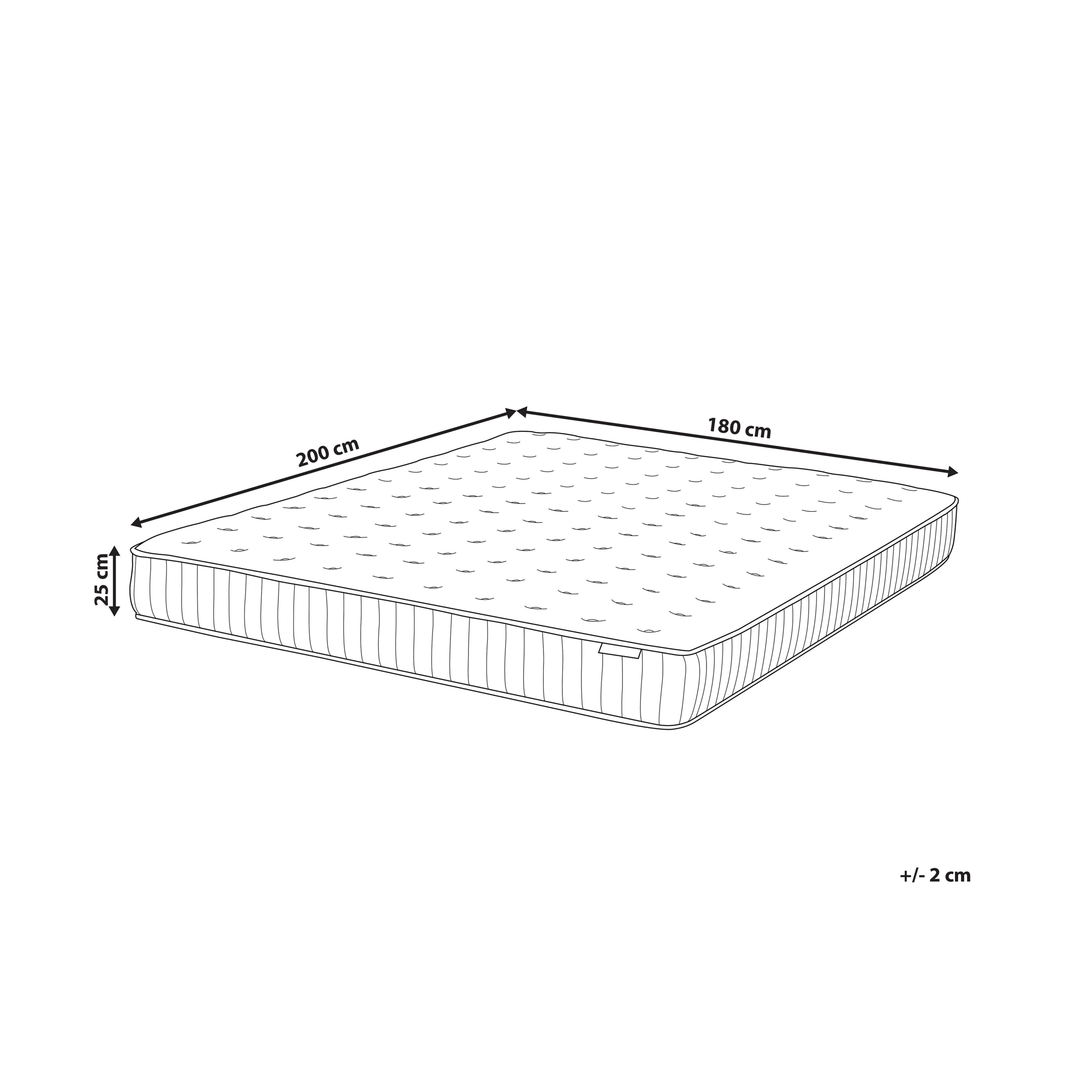 Gelmemoryskummadrass med pocketfjädrar COOL HYBRID 7 PRO Medelfast (H2/3) 180 x 200 cm