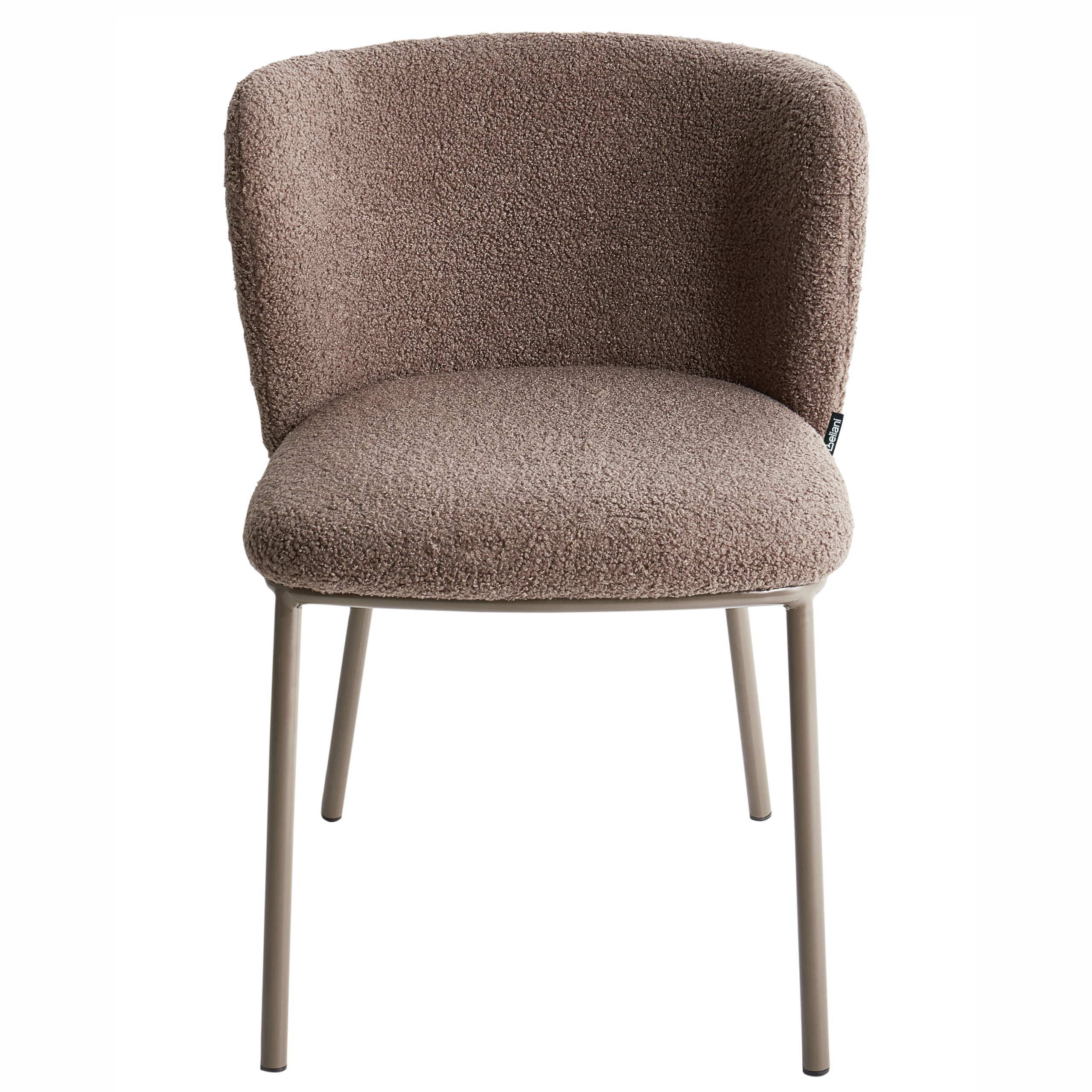 Set med 2 matstolar MINA II Bouclé Ljusbrun