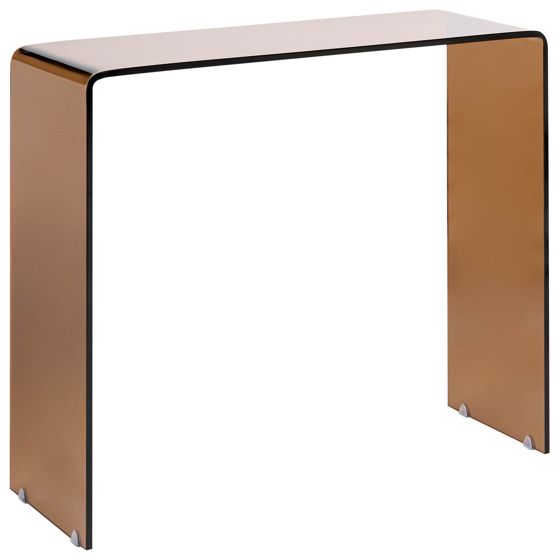Konsolbord KENDALL Härdat glas Brun