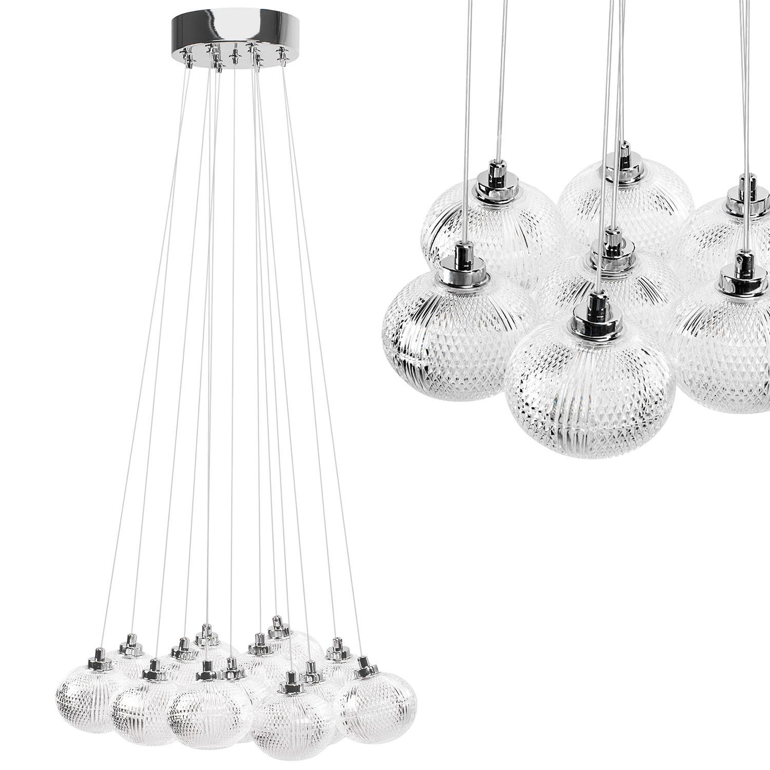 TOOLIGHT taklampa MS025-13CP Krom 15x15x115cm