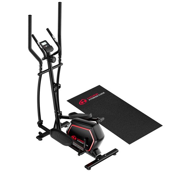 Elliptisk motionscykel 16 nivåer 3 kg svänghjul inklusive matta tyst för lägenhet