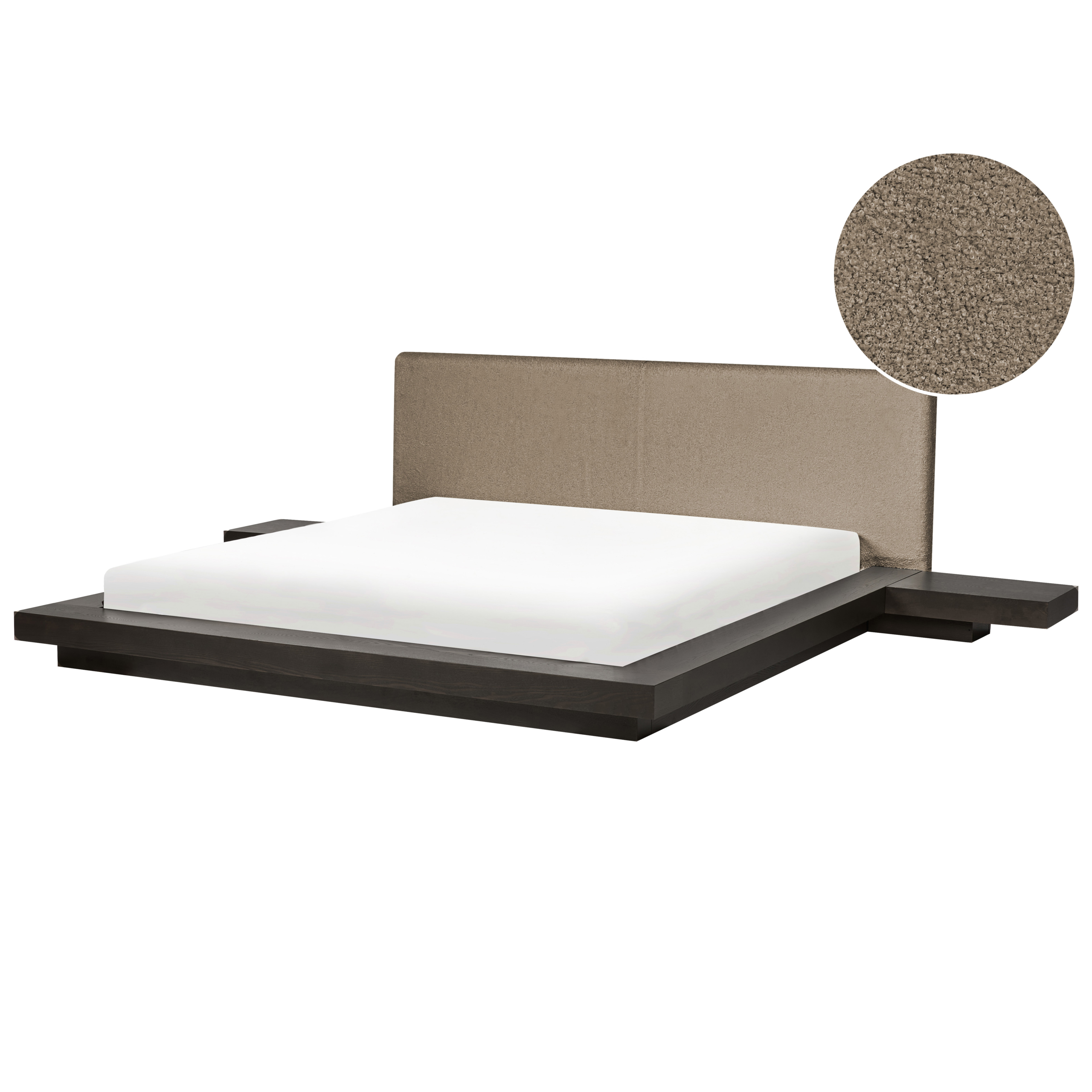 Vattensäng Bouclé ZEN 180 x 200 cm Mörk askfanér