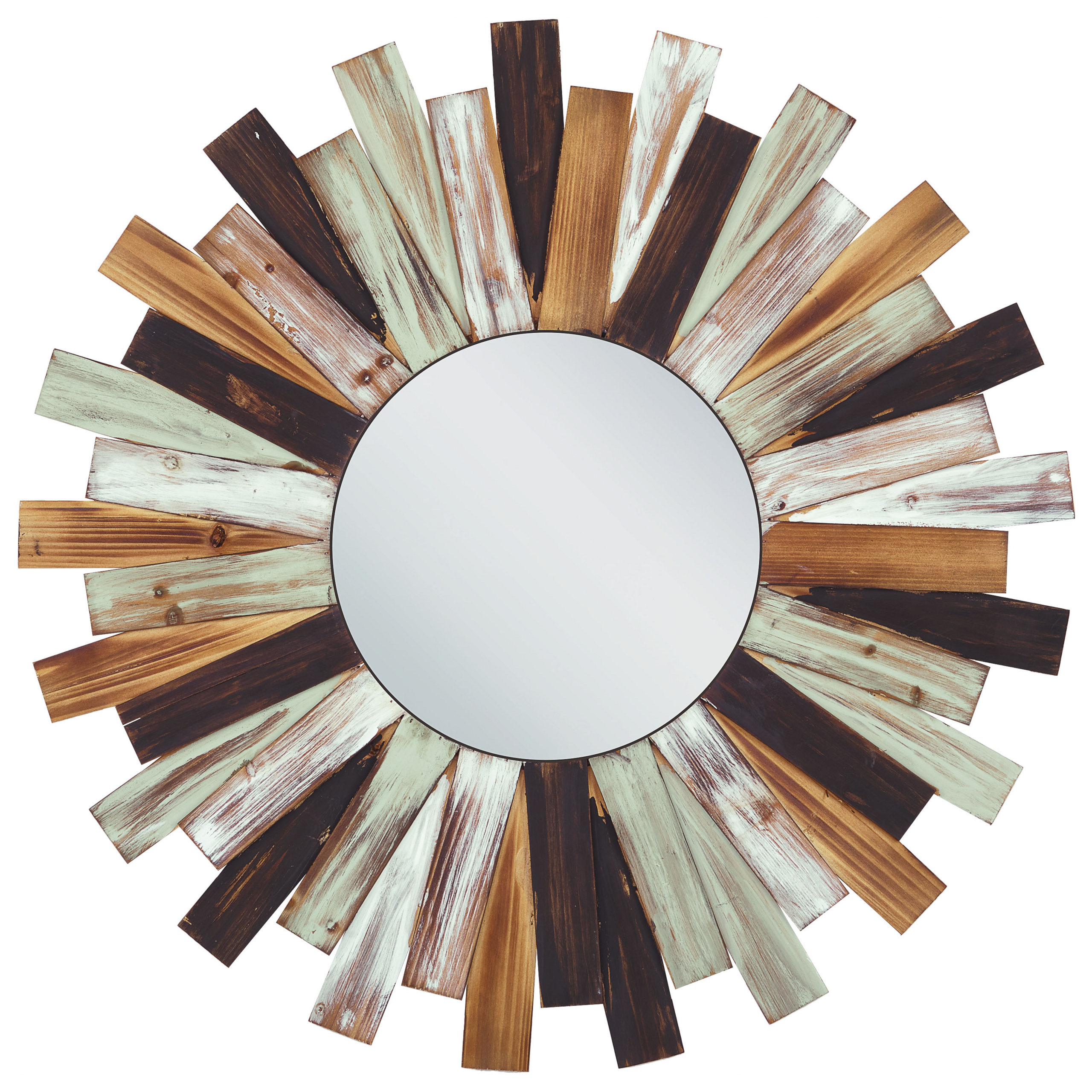 Väggspegel TAMPICO 75 cm 75 cm Granträ Flerfärgad