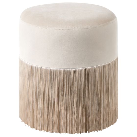 Sittpuff VIRGINIA Sammet Taupe