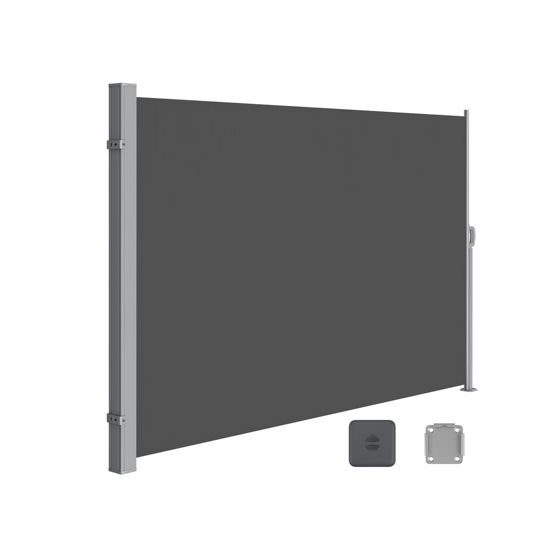 Songmics sidomarkis, 160 × 350 cm, rökgrå, GSA165G02