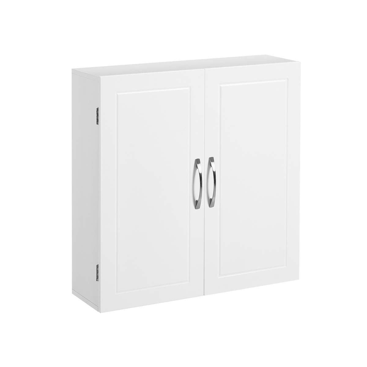 VASAGLE badrumsskåp, 60 × 18 × 60 cm, justerbar hylla, mattvit, BBC320W01