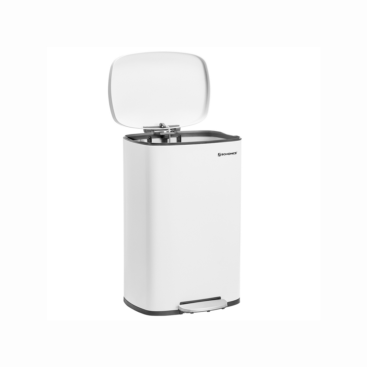 Songmics pedalhink, 50 L, vit, LTB101W01