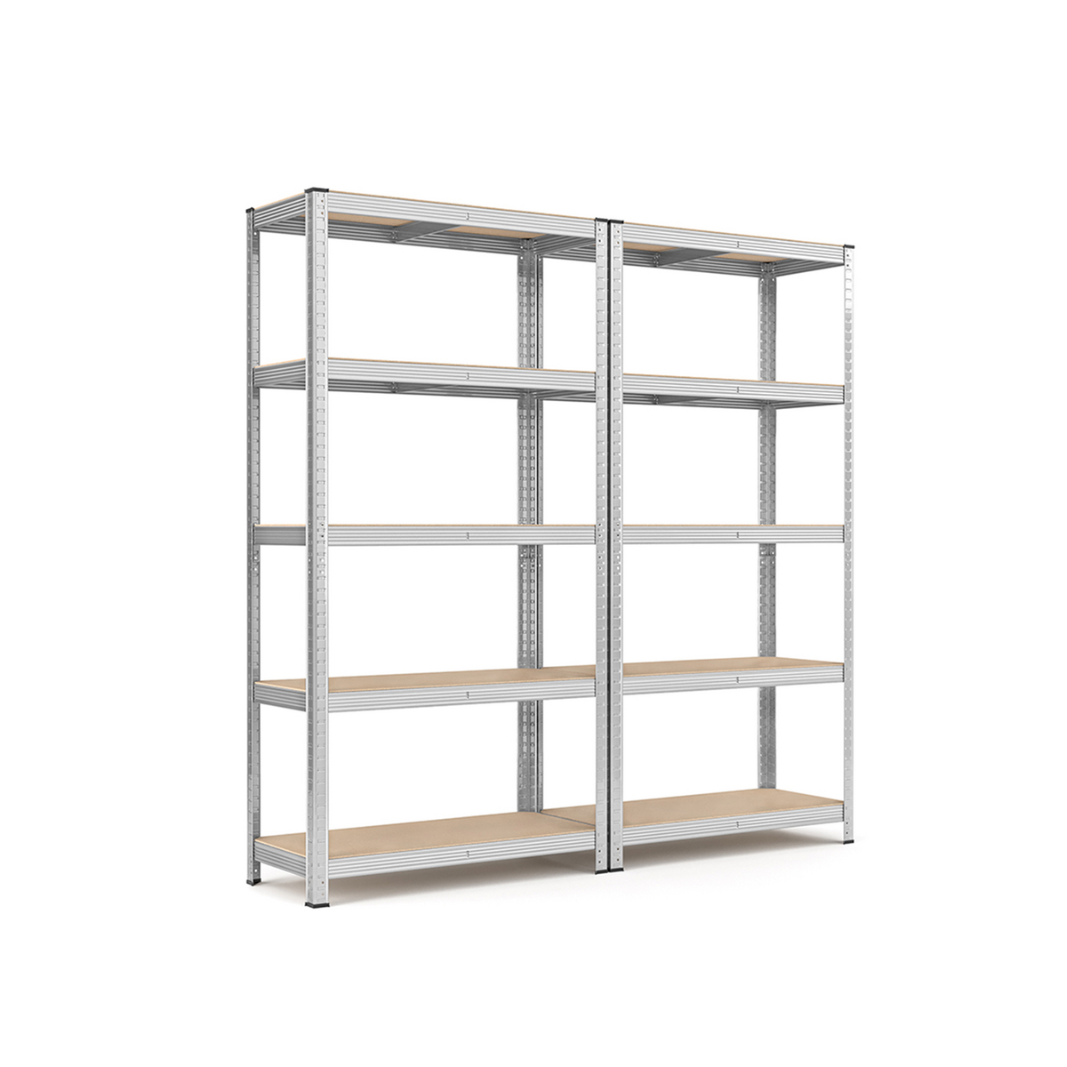 SONGMICS hyllenhet, 2-pack, 5 nivåer, 40 × 90 × 180 cm, silver, GLR040E02