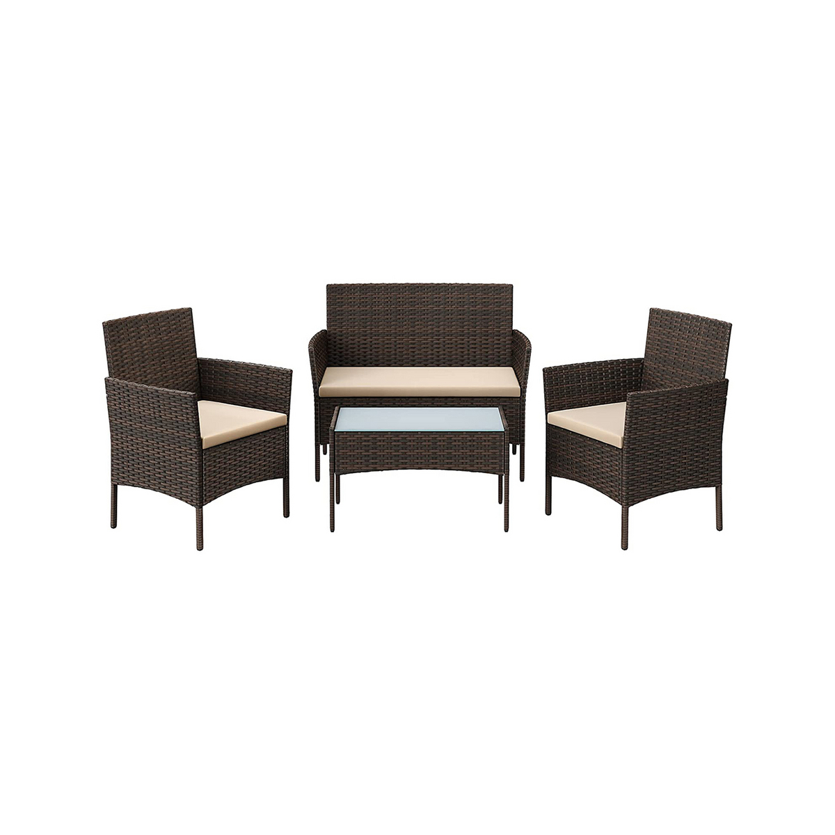 SONGMICS trädgårdsmöbelset, taupe, GGF004K05