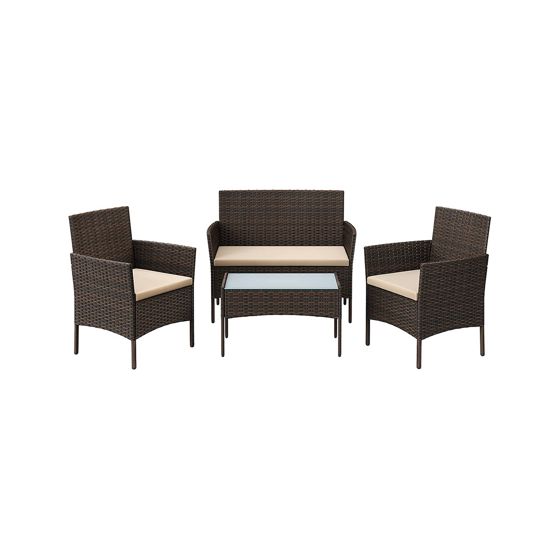 Songmics trädgårdsmöbelset, taupe, GGF004K05