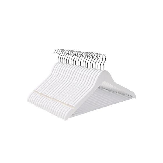 Songmics klädgalgar, 20-pack, snurrbar, vit/silver, CRW03W-20