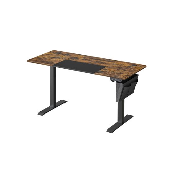 Songmics elektriskt höj- och sänkbart skrivbord, justerbar, vintagebrun/svart, LSD016X01