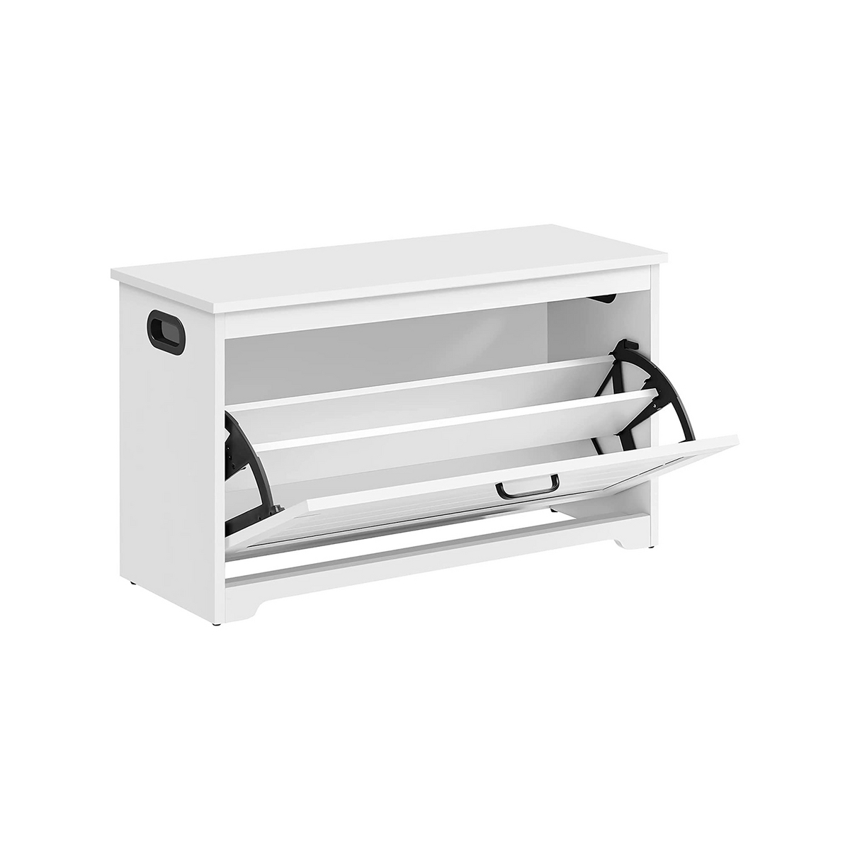 VASAGLE skoskåp, 80 × 30 × 46 cm, justerbar, vit, LHS120T10