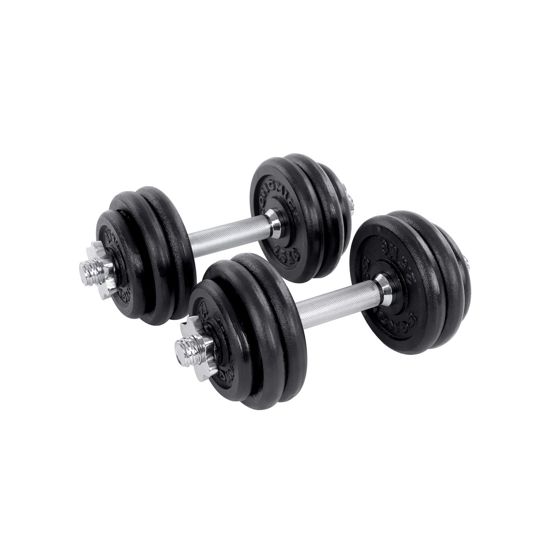 Songmics hantlar, 2 × 15 kg, justerbar, svart, SYL30LBK