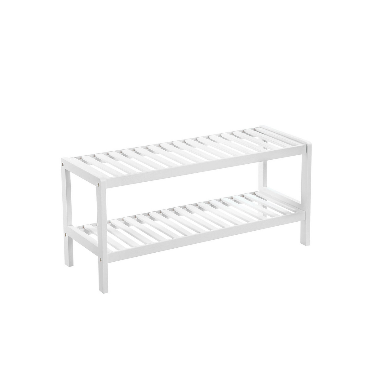 SONGMICS skoställ, 2 nivåer, 70 × 26 × 33 cm, naturfärgad, LBS02WT