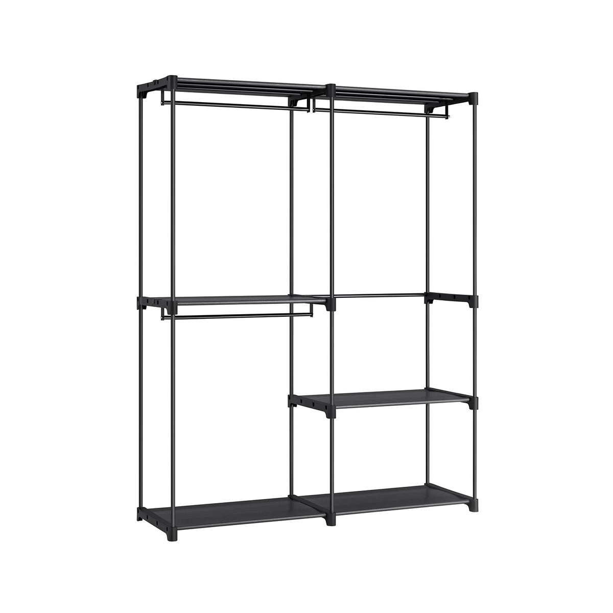 SONGMICS garderob, 43 × 138 × 182 cm, svart, RYG025B02