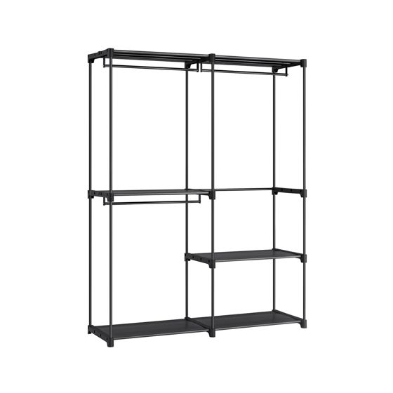 Songmics garderob, 43 × 138 × 182 cm, svart, RYG025B02