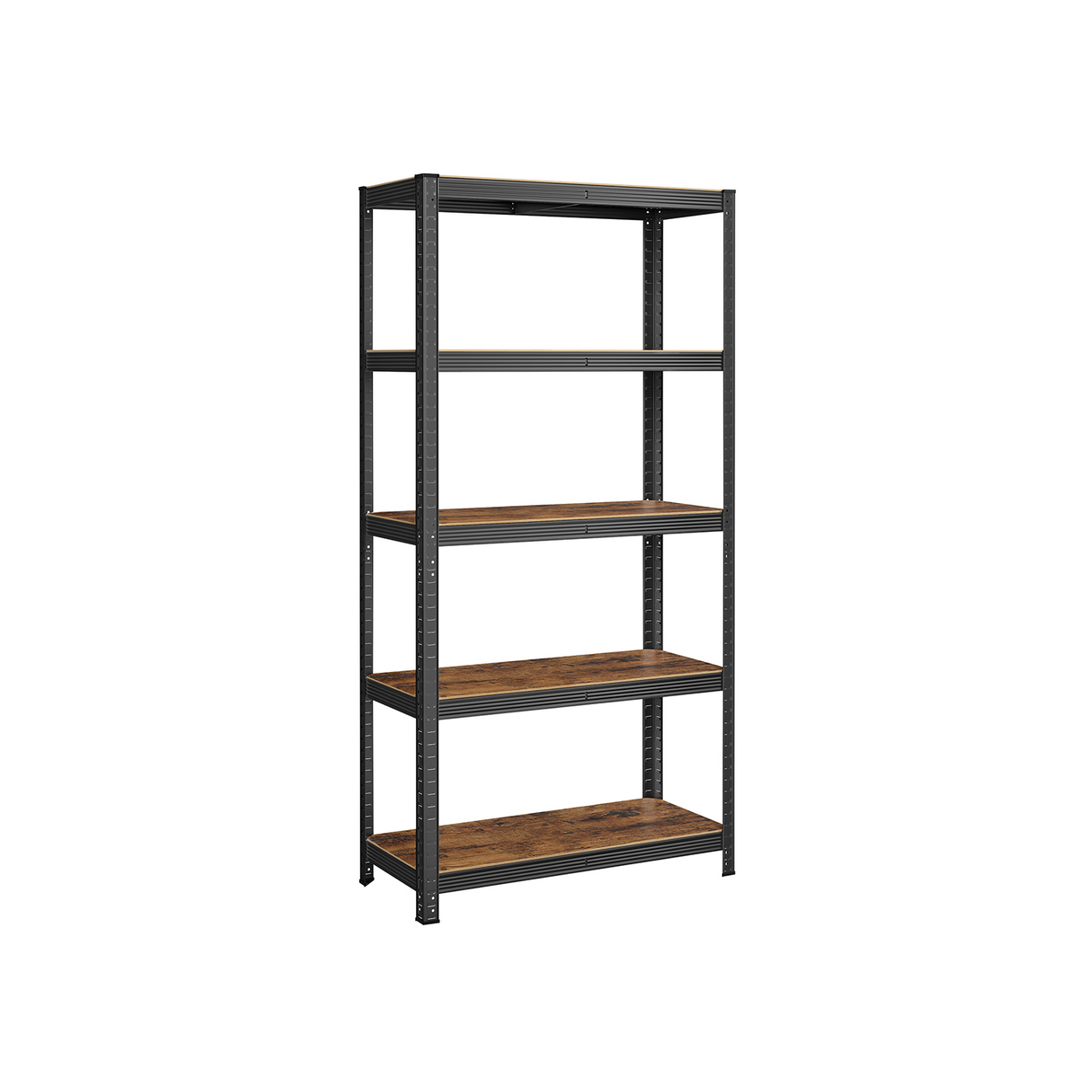 SONGMICS hyllenhet, 40 × 90 × 180 cm, justerbar, rustikbrun/svart, GLR040B11