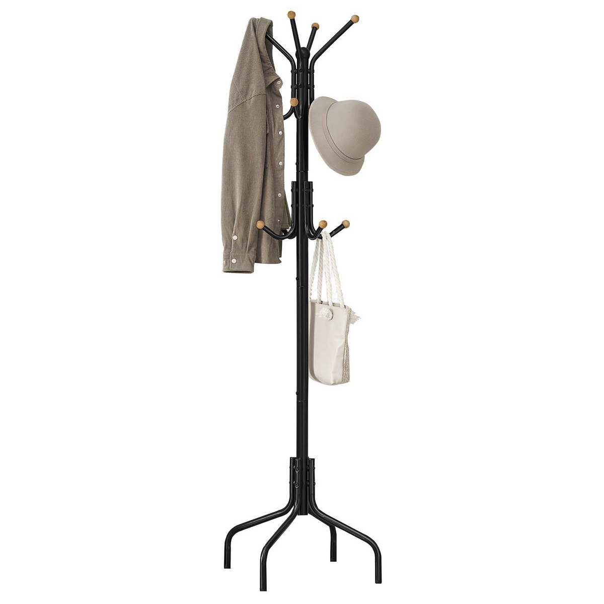 SONGMICS klädhängare, 12 krokar, svart, RCR031B01