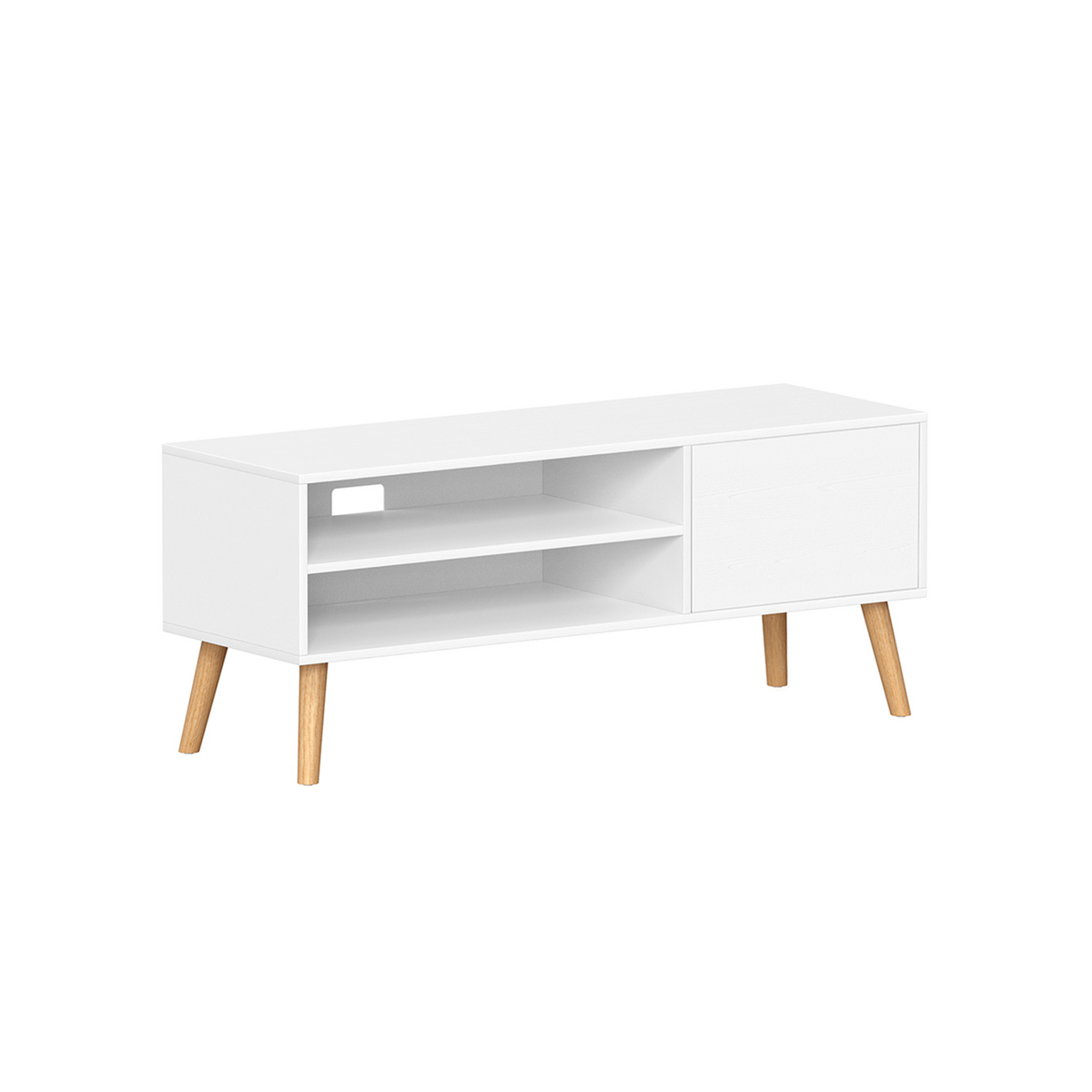 VASAGLE TV-bänk, 120 cm, vit, LTV120T46